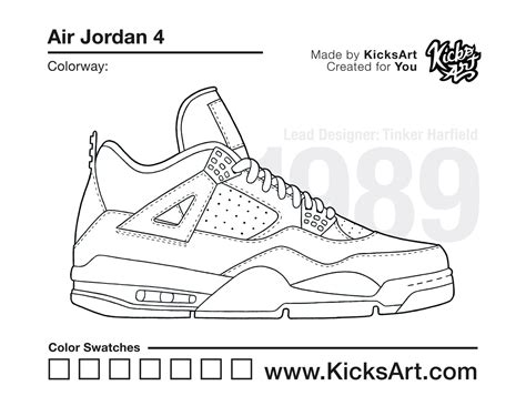 Jordan 4 Shoe Template