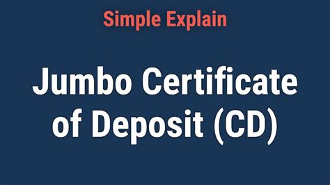 Jumbo Certificate