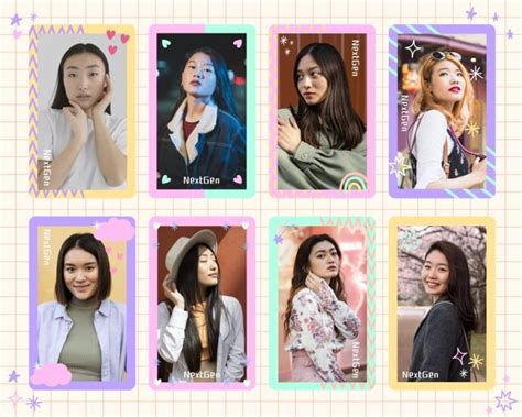 K-pop Photocard Template Example