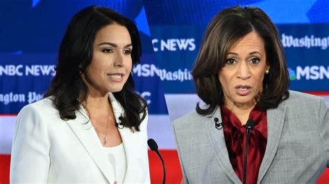 Kamala Harris and Tulsi Gabbard at a Debate