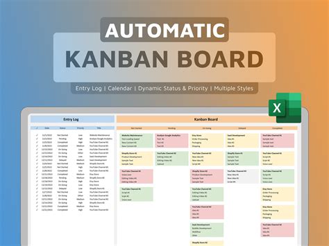 Kanban Board Excel Template Tutorial