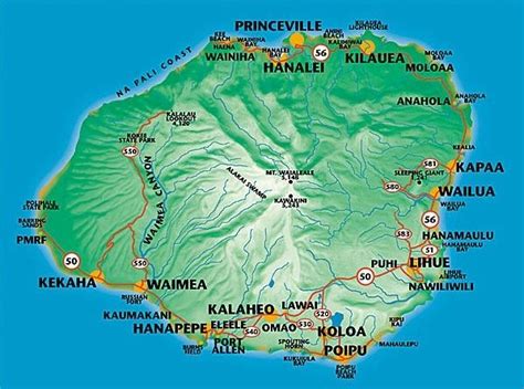 Kauai Beach Map