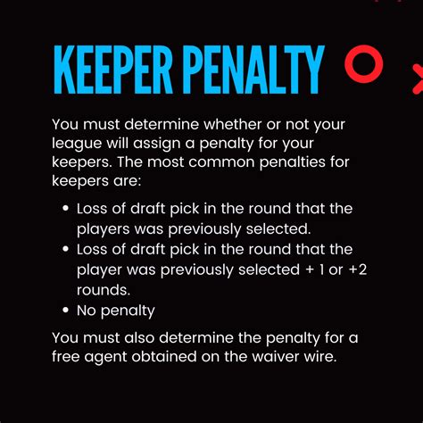 Keeper League Rules