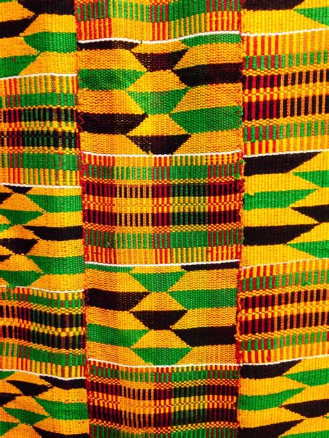 Traditional Kente cloth patterns