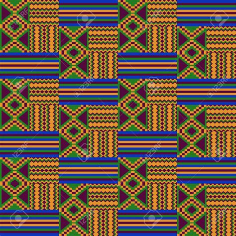 Traditional Kente cloth pattern