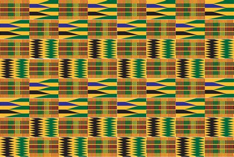 Nature-inspired Kente cloth pattern