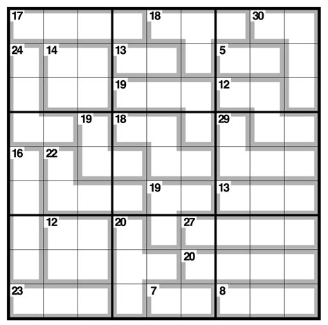 Killer Sudoku Printable Solution