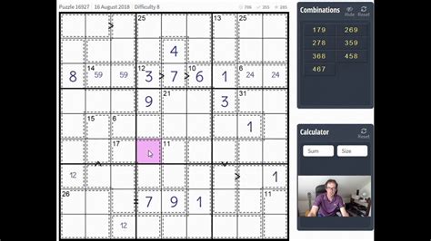 Killer Sudoku with Greater-Than Constraints