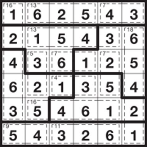 Killer Sudoku with Jigsaw Regions Example