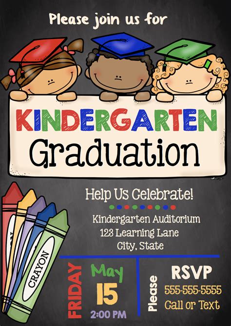 Kindergarten Graduation Invitation Templates Gallery Image 3