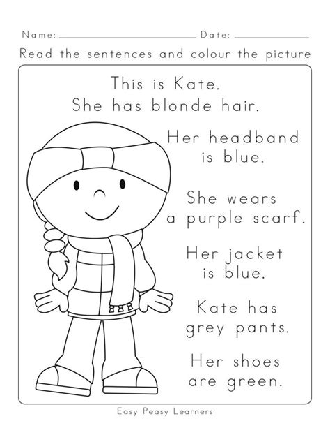 Kindergarten Reading Worksheets and Activities