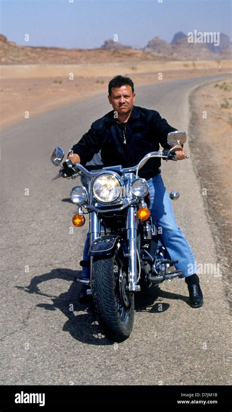 King Abdullah II Enjoying Motorcycle Ride