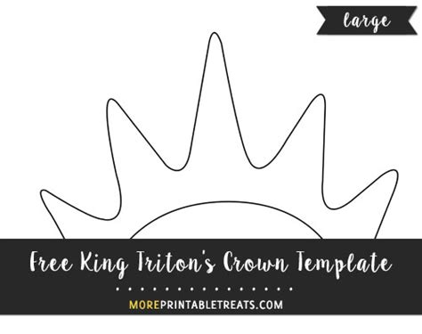 King Triton Crown Template Blue