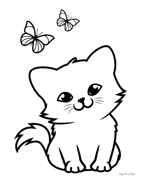 Kitten Coloring Page