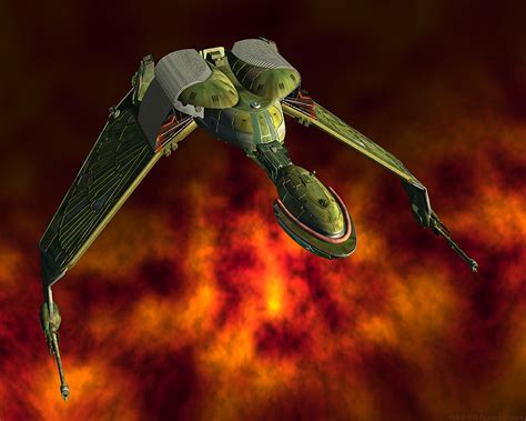 Klingon Bird of Prey in battle