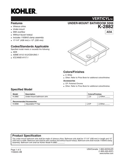 Kohler 2882 0 Template Common Installation Mistakes