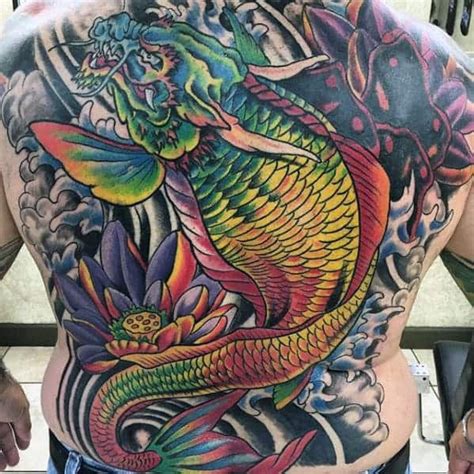 Koi Dragon Tattoo Design