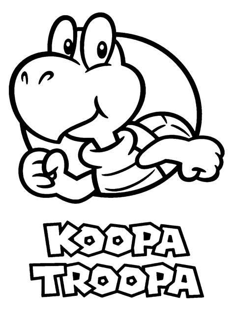 Koopa Troopa Coloring Pages