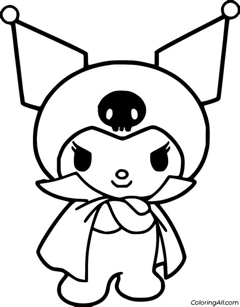 Kuromi Coloring Pages for Stress Relief