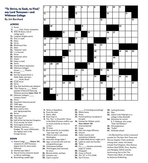 LA Times Sunday Crossword Printable Edition Image 3