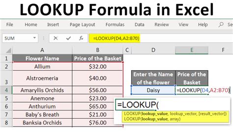 LOOKUP Formula