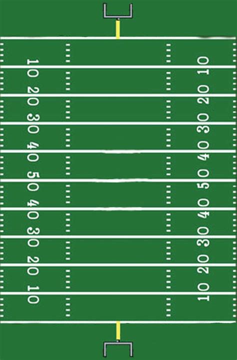 Large Football Field Template with detailed features