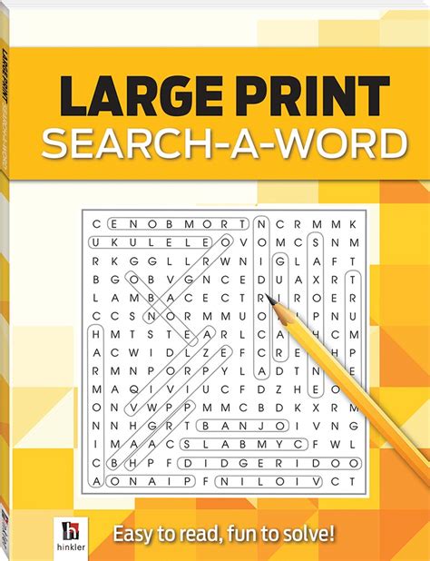 Large Print Word Search Puzzle