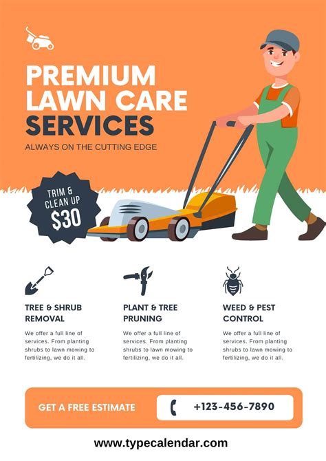 Lawn Care Flyer Template in Word