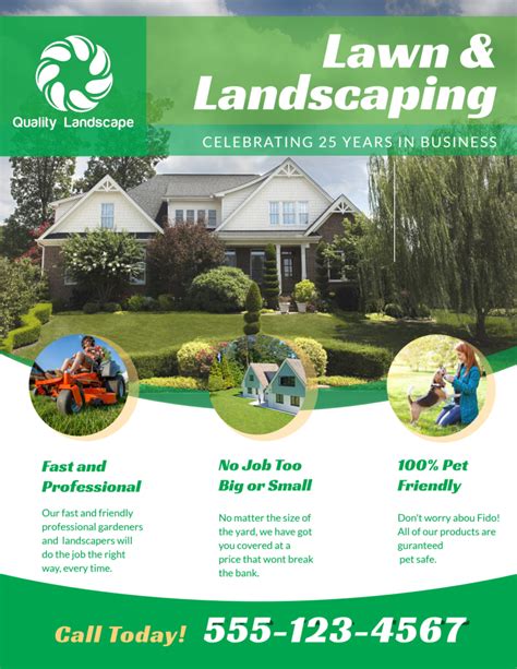 Modern and Minimalist Lawn Service Flyer Design