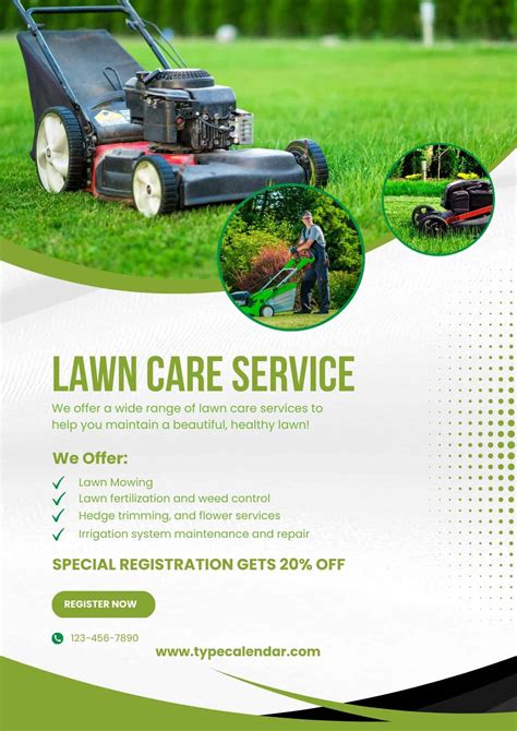 Before-and-After Photos Lawn Service Flyer Design