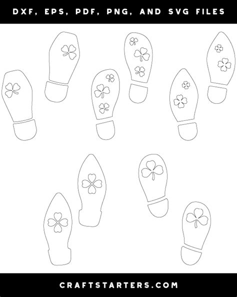 Leprechaun Footprint Patterns for Kids