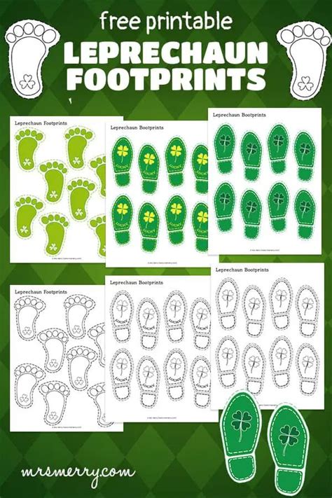 Leprechaun Footprint Printables for St. Patrick's Day