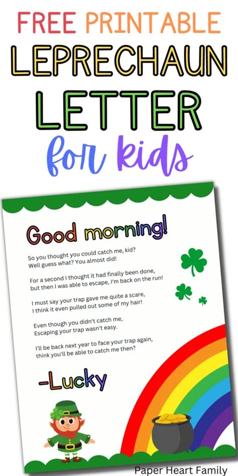 Leprechaun Letter Printables for Kids