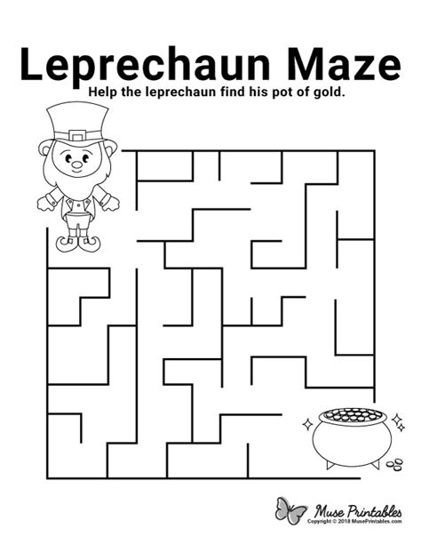 Leprechaun Maze Printables