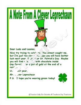 Leprechaun Trap Letter Idea 1