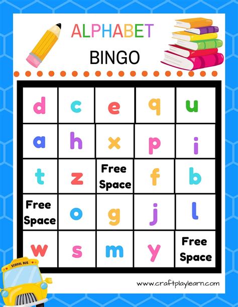 Letter A Alphabet Bingo