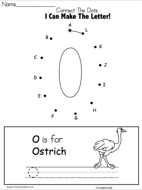 Letter O Dot-to-Dot Activity for Kids