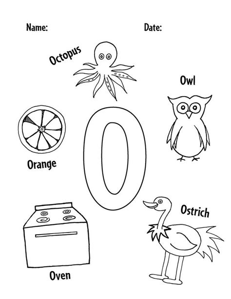 Letter O Worksheets for Kids