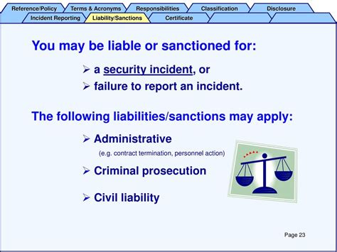 Liability and Prosecution