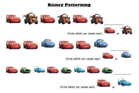 Lightning McQueen Math Worksheet