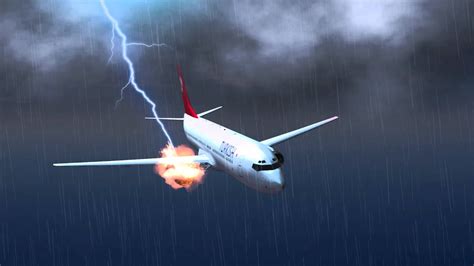 Lightning Strikes Airplane Engine