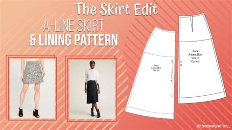 Line Skirt Template Design Example