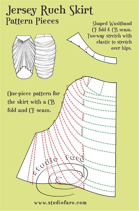 Line Skirt Template Draping