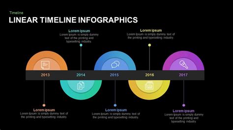 Linear Timeline Template for PowerPoint Presentations