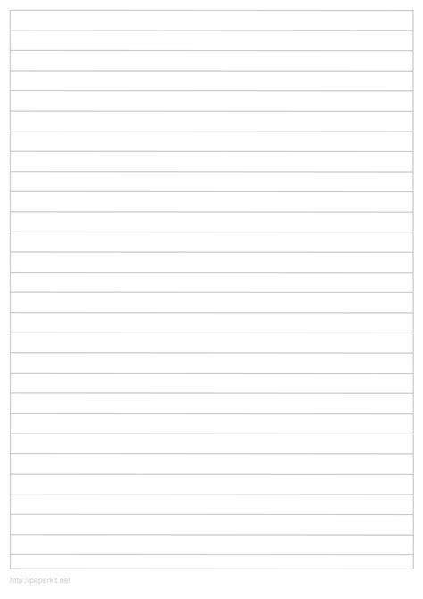 Lined Paper Template Example 2