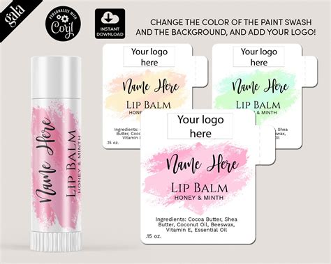 Lip Balm Label Template