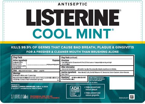 Listerine Ingredients