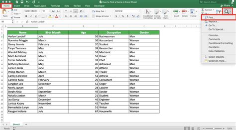 Listing Sheet Names in Excel