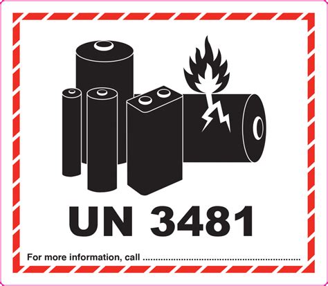 Lithium-Ion Battery Shipping Label Template