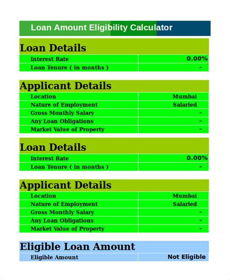 Loan Calculator Template 10